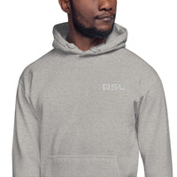 Embroidered Hoodie "BSL" - White Logo (Unisex)